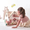 Tender Leaf Toys - Drewniany dwupiętrowy domek dla lalek z wyposażeniem
