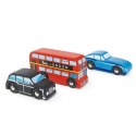 Tender Leaf Toys - Drewniany zestaw samochodów 3 szt. Londyn