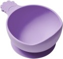 Nana's Manners - Miska silikonowa z przyssawką i uchwytem 6-12 m Etap 1 Purple