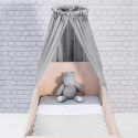 Jollein - Moskitiera woalowa nad łóżeczko niemowlęce 155 cm Vintage Soft grey