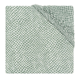 Jollein - Prześcieradło do łóżeczka 60 x 120 cm Snake Ash green