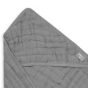 Jollein - Ręcznik kąpielowy z kapturem 75 x 75 cm Cotton Storm grey