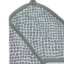 Jollein - Ręcznik kąpielowy z kapturem 75 x 75 cm Snake Ash green