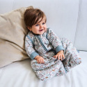 Jollein - Śpiworek niemowlęcy całoroczny z odpinanymi rękawami 110 cm Bloom