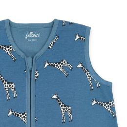 Jollein - Śpiworek niemowlęcy letni 110 cm Giraffe Jeans blue