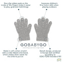 GoBabyGo - Rękawiczki antypoślizgowe ułatwiające chwytanie 1-2 lata Mustard