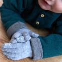 GoBabyGo - Rękawiczki antypoślizgowe ułatwiające chwytanie 2-3 lata Grey melange