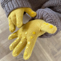 GoBabyGo - Rękawiczki antypoślizgowe ułatwiające chwytanie 3-4 lata Mustard