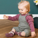 GoBabyGo - Skarpetki antypoślizgowe do nauki chodzenia 1-2 lata Bamboo Donna Leigh-Misty plum