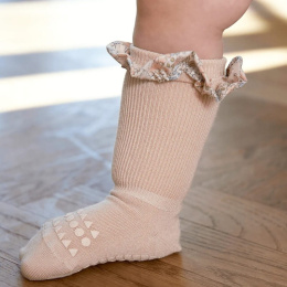 GoBabyGo - Skarpetki antypoślizgowe do nauki chodzenia 1-2 lata Bamboo Michelle Pink-Soft pink