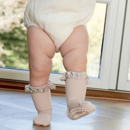 GoBabyGo - Skarpetki antypoślizgowe do nauki chodzenia 2-3 lata Bamboo Michelle Pink-Soft pink