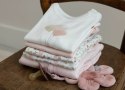 Little Dutch - T-shirt z długim rękawem 62 cm Ballons Little pink flowers Natural