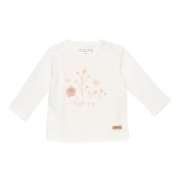Little Dutch - T-shirt z długim rękawem 62 cm Little pink flowers Natural