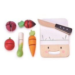 Tender Leaf Toys - Drewniana deska do krojenia z warzywami Mini Chef