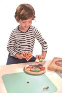 Tender Leaf Toys - Drewniana pizza z dodatkami na rzepy