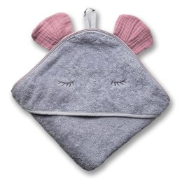 Hi Little One - Ręcznik z kapturem 100 x 100 Mouse Blush