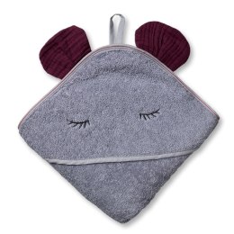 Hi Little One - Ręcznik z kapturem 100 x 100 Mouse Lavender