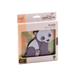 Jouéco - Drewniane puzzle The wildies family Panda