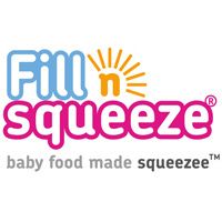 fill'n squeeze logo fill and squeeze baby food made squeezee 